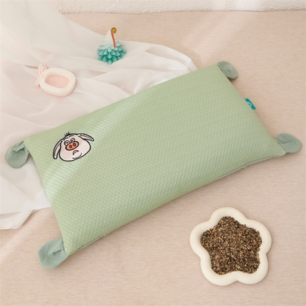 91家纺网 家纺一手货源 找家纺 （总）芯洲 2025新款儿童学生向夏季凉豆豆荞麦枕卡通可爱Q版枕头枕芯