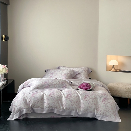 91家纺网 家纺一手货源 找家纺 （总）佳汐蓝家纺 2025新款60支兰精天丝数码印花四件套-夏威夷