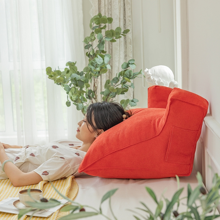 91家纺网 家纺一手货源 找家纺 一兰家纺 2025新款单人床头靠垫护腰靠背靠枕大抱枕抱抱靠 抱抱靠-桃粉沙