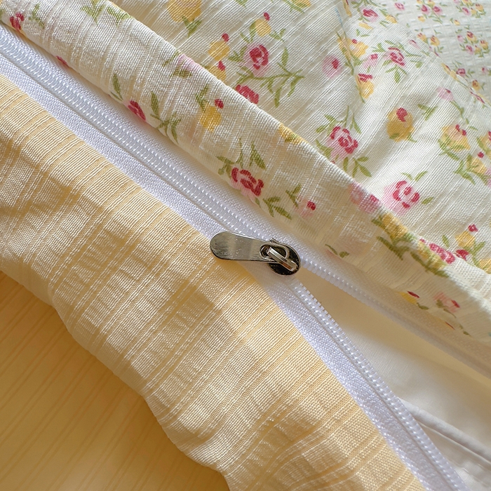 91家纺网 家纺一手货源 找家纺 王朝国际 2025新款直播热款有氧提花有氧双层纱碎花单被套 月光女神