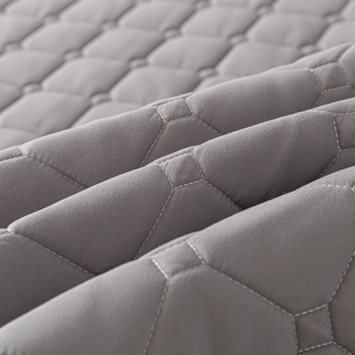 91家纺网 家纺一手货源 找家纺 欧邦 2025春夏新款四季款无印风纯色水洗棉床褥榻榻米床垫 床垫-中灰