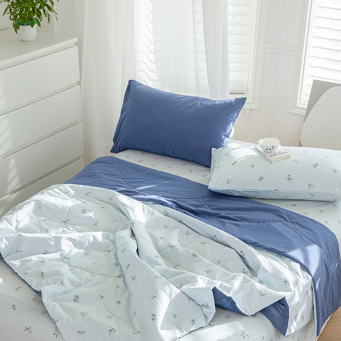 91家纺网 家纺一手货源 找家纺 （总）绫韵家纺 2025夏季全棉水洗棉混搭小碎花田园风夏被纯棉空调被套件系列