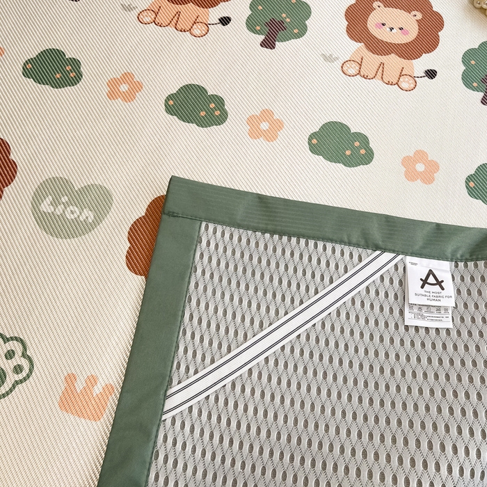 91家纺网 家纺一手货源 找家纺 典曼家纺 2025新款600D数码印花冰藤席席子凉席-床席款 狮子王