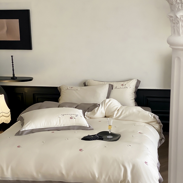 91家纺网 家纺一手货源 找家纺 时亿 2025新款80支兰精天丝四件套-花涧梦 花涧梦-天丝咖