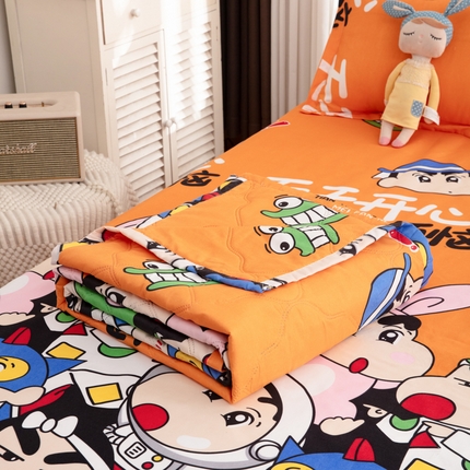 91家纺网 家纺一手货源 找家纺 （总）乐居坊2025新款亲肤舒适印花芦荟棉夏凉被四件套