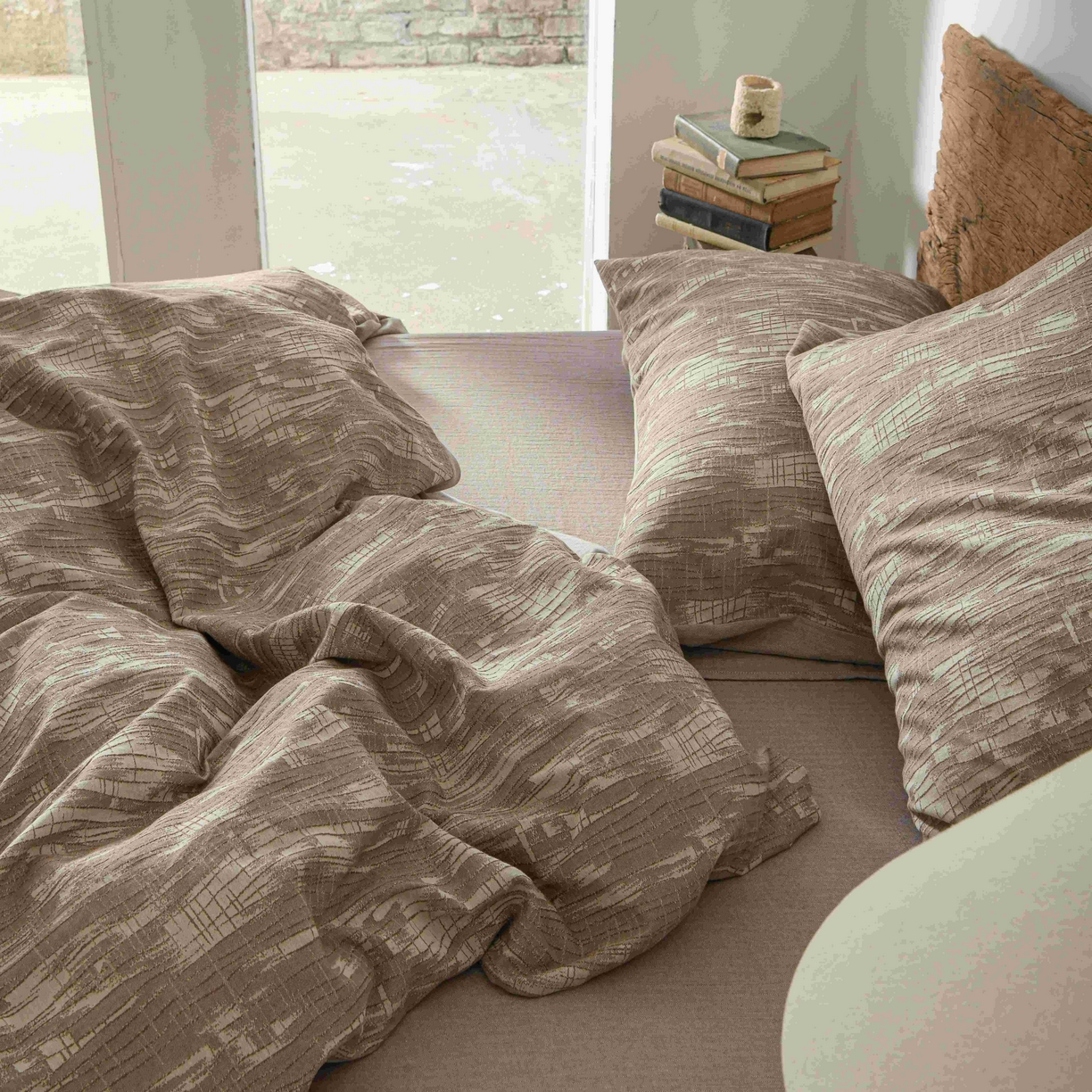 91家纺网 家纺一手货源 找家纺 （总）云上 2025全棉色织大提花床品·侘寂潮汐  