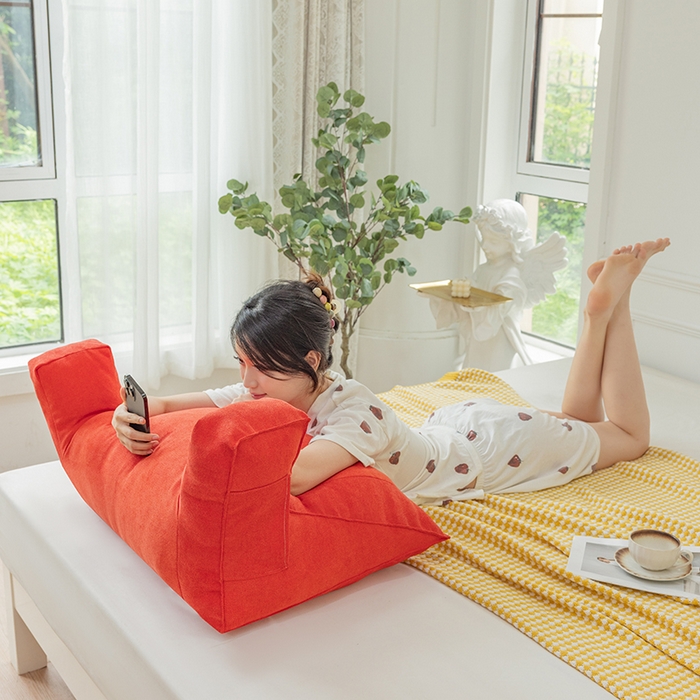 91家纺网 家纺一手货源 找家纺 一兰家纺 2025新款单人床头靠垫护腰靠背靠枕大抱枕抱抱靠 抱抱靠-桃粉沙