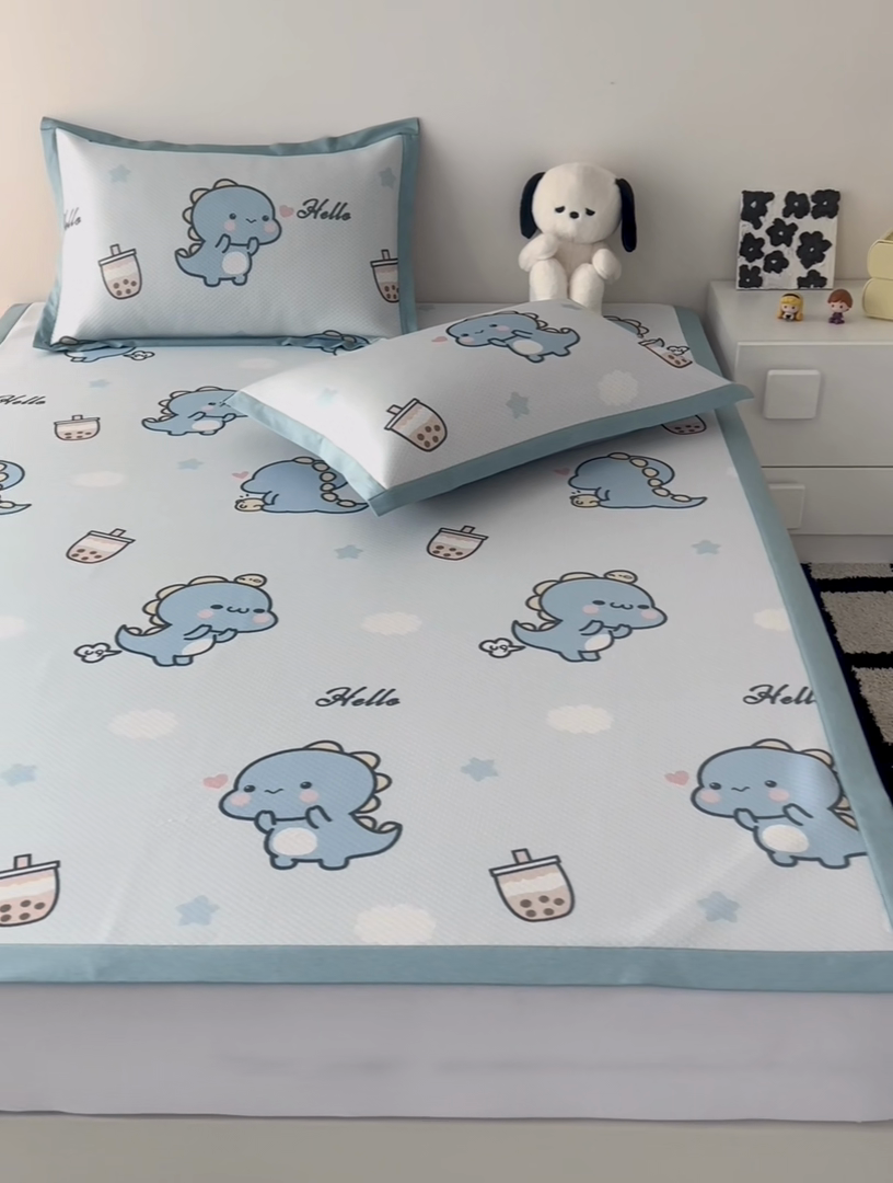 91家纺网 家纺一手货源 找家纺 倾慕家纺 A类满天星凉感提花凉席 波波小龙