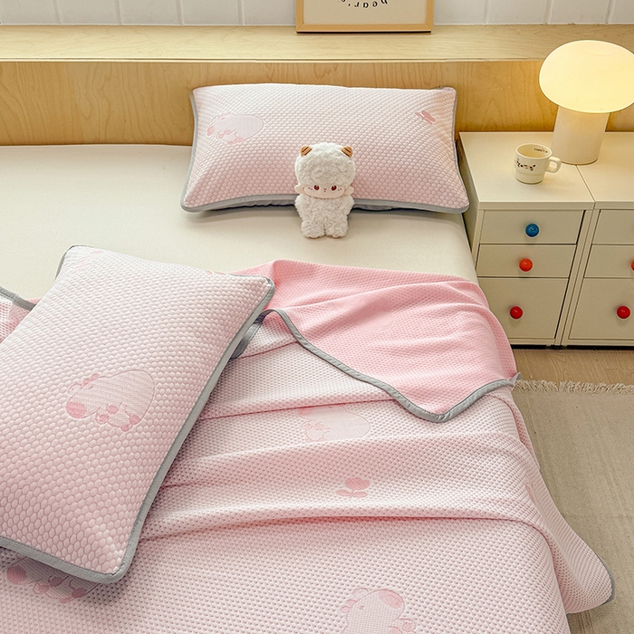 91家纺网 家纺一手货源 找家纺 （总）雪鲨家纺  2025新款凉豆豆夏凉被针织棉空调被冰豆豆夏被可机洗礼品跑量A类