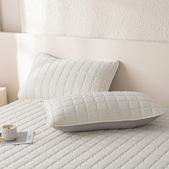 91家纺网 家纺一手货源 找家纺 欧邦 2025春夏新款四季款无印风纯色水洗棉床褥榻榻米床垫 床垫-本白