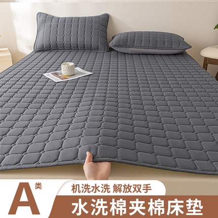 91家纺网 家纺一手货源 找家纺 （总）欧邦 2025春夏新款四季款无印风纯色水洗棉床褥榻榻米床垫