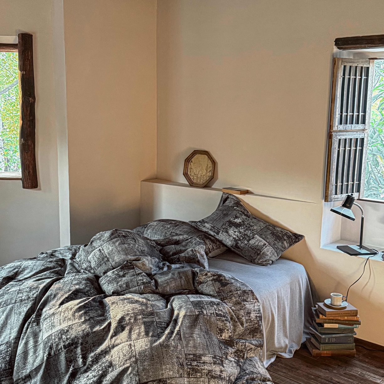 91家纺网 家纺一手货源 找家纺 （总）云上 2025全棉色织大提花床品·侘寂空间  