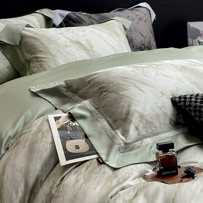 91家纺网 家纺一手货源 找家纺 （总）  2025新款夏季A类母婴级天丝棉印花四件套纯棉全棉高端数码印花丝滑裸睡长绒棉被套真丝床上用品