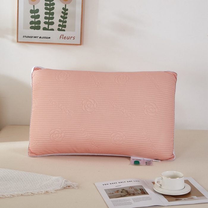 91家纺网 家纺一手货源 找家纺 （总）幸运草 2025新款玫瑰花凉感丝热熔枕芯 整张棉不变形压不扁成人枕头