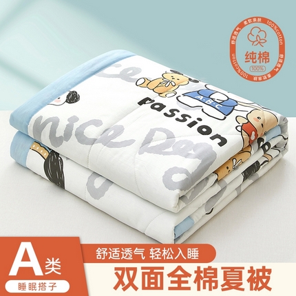 91家纺网 家纺一手货源 找家纺 （总）黛妮雅 2025新款全棉活性印花夏被(提供买家秀）