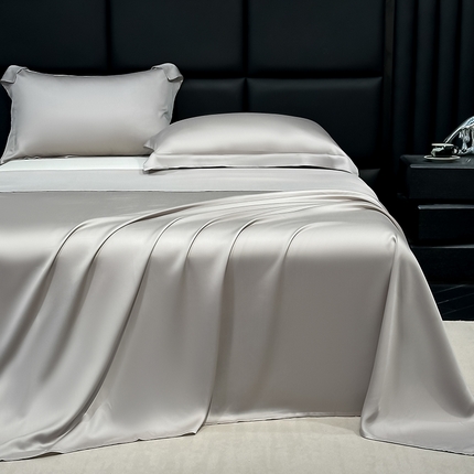 91家纺网 家纺一手货源 找家纺 （总）梦幻之城 2025新款水洗真丝纯色床单