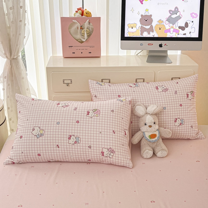 91家纺网 家纺一手货源 找家纺 晨希家居 2025新款全棉卡通印花简约款单被套-奶芙猫