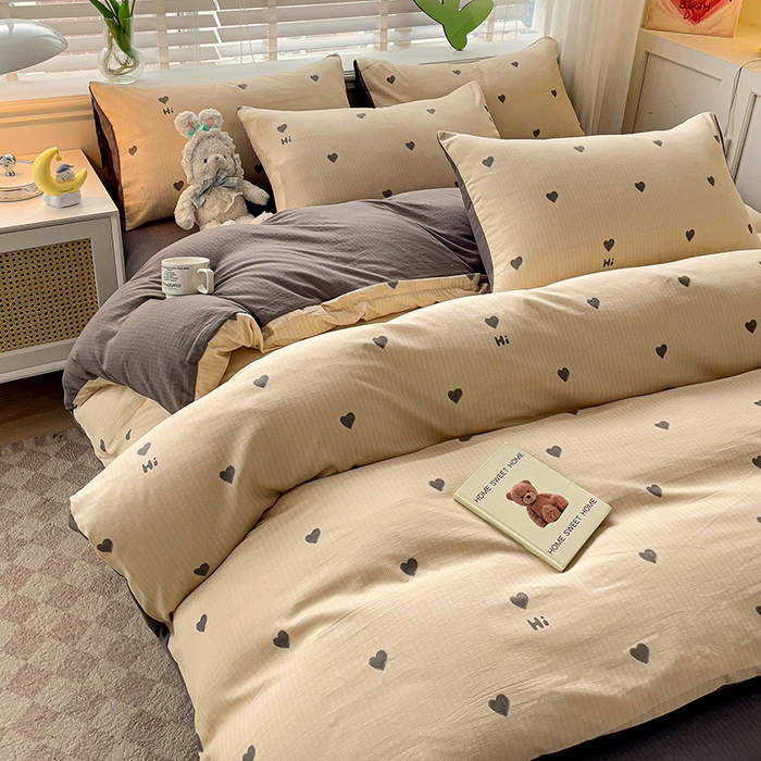 91家纺网 家纺一手货源 找家纺 王朝国际 2025新款直播热款有氧提花有氧双层纱碎花单被套 莫里