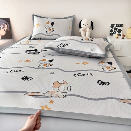 倾慕家纺 A类满天星凉感提花凉席 小猫侠