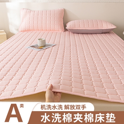 91家纺网 家纺一手货源 找家纺 （总）欧邦 2025春夏新款四季款无印风纯色水洗棉床褥榻榻米床垫