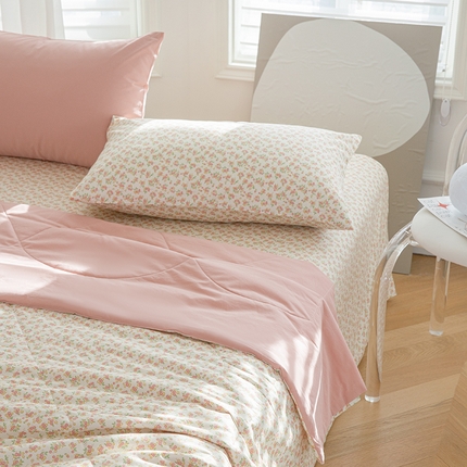 91家纺网 家纺一手货源 找家纺 （总）绫韵家纺 2025夏季全棉水洗棉混搭小碎花田园风夏被纯棉空调被套件系列