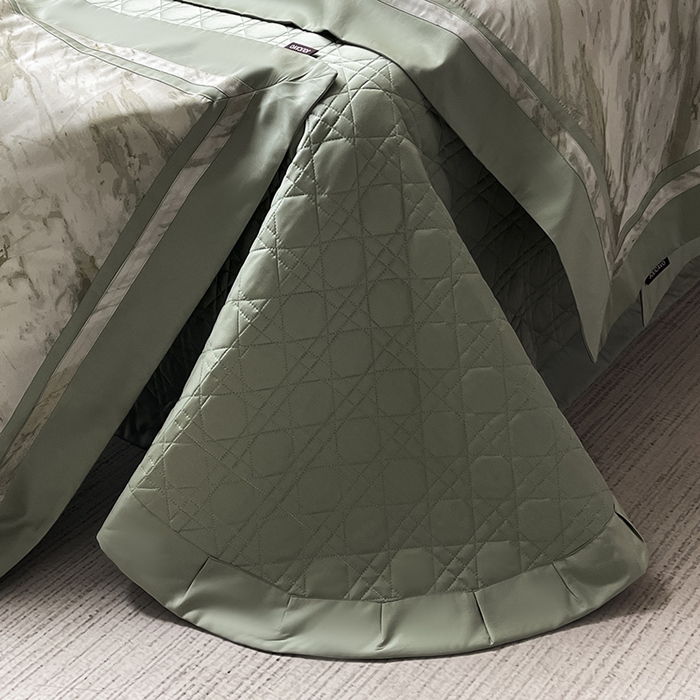 91家纺网 家纺一手货源 找家纺  2025新款夏季A类母婴级天丝棉印花四件套纯棉全棉高端数码印花丝滑裸睡长绒棉被套真丝床上用品 布里奇-绿