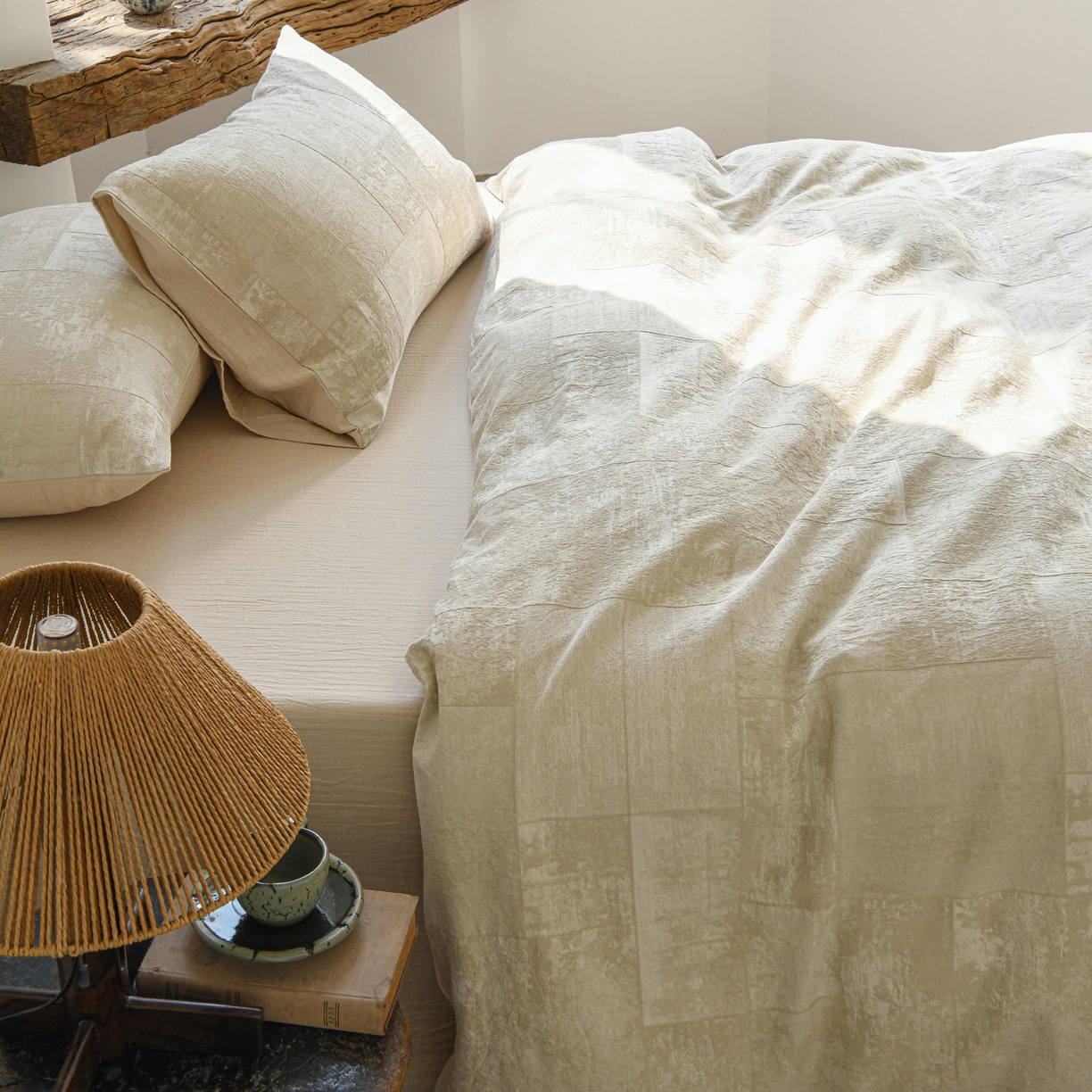 91家纺网 家纺一手货源 找家纺 云上 2025全棉色织大提花床品·侘寂空间   空间-米