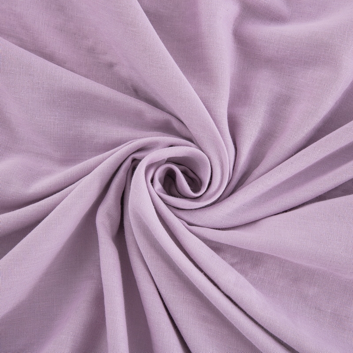 91家纺网 家纺一手货源 找家纺 鲁爱家纺供货 2025新款全棉双层纱绣花四件套 初语-粉黛紫