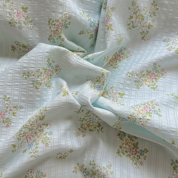 91家纺网 家纺一手货源 找家纺 王朝国际 2025新款直播热款有氧提花有氧双层纱碎花单被套 兰亭