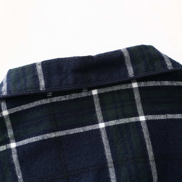 91家纺网 家纺一手货源 找家纺 伊嫚家居 2025新款无印日式双股全棉法兰绒家居服良品睡衣女纯棉直播秋冬款情侣睡衣 深绿色图案男