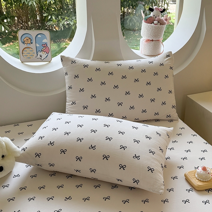 91家纺网 家纺一手货源 找家纺 （总）十一家居 2025新款ins韩系卡通印花亲肤水洗棉床笠