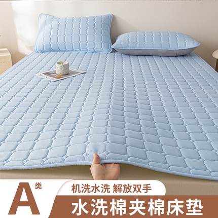 91家纺网 家纺一手货源 找家纺 （总）欧邦 2025春夏新款四季款无印风纯色水洗棉床褥榻榻米床垫