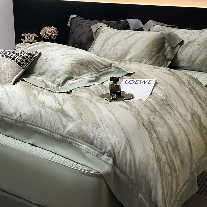 91家纺网 家纺一手货源 找家纺 （总）  2025新款夏季A类母婴级天丝棉印花四件套纯棉全棉高端数码印花丝滑裸睡长绒棉被套真丝床上用品