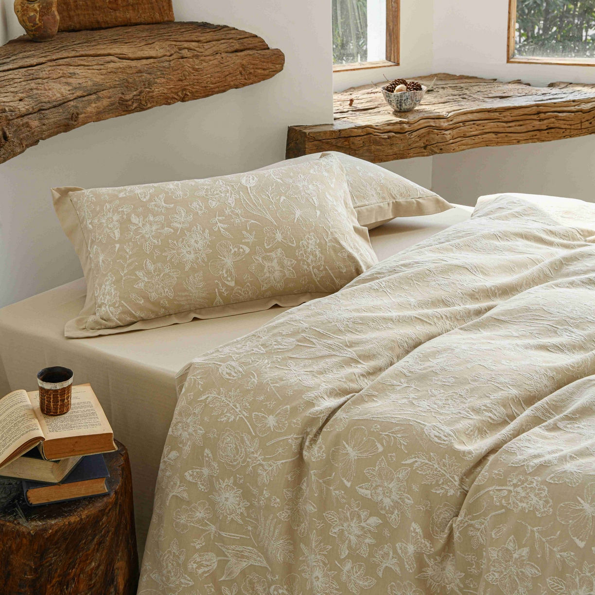 91家纺网 家纺一手货源 找家纺 （总）云上 2025全棉提花床品系列·蝶舞花间