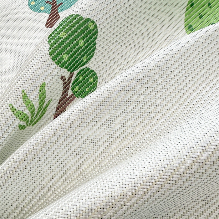 91家纺网 家纺一手货源 找家纺 典曼家纺 2025新款600D数码印花冰藤席席子凉席-床席款 森林小熊