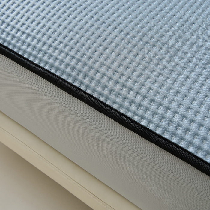 91家纺网 家纺一手货源 找家纺 炫拼  2025新款A类凉豆豆华夫格卡通绣花床笠款三件套 躺平企鹅