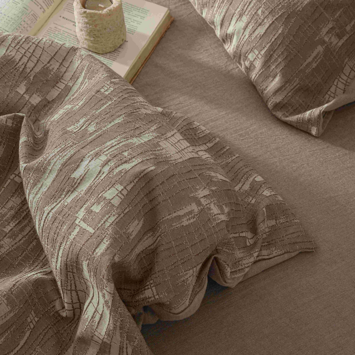 91家纺网 家纺一手货源 找家纺 （总）云上 2025全棉色织大提花床品·侘寂潮汐  