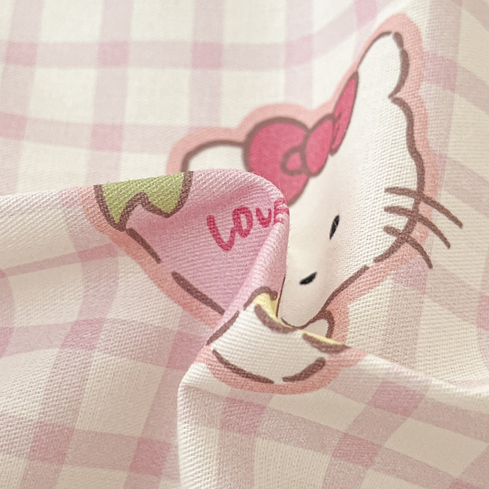 91家纺网 家纺一手货源 找家纺 晨希家居 2025新款全棉卡通活性印花四件套-奶芙猫