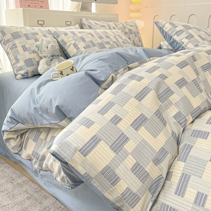 91家纺网 家纺一手货源 找家纺 晨希家居 2025新款全棉卡通活性印花四件套-子影