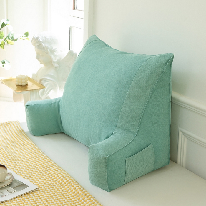 91家纺网 家纺一手货源 找家纺 一兰家纺 2025新款单人床头靠垫护腰靠背靠枕大抱枕抱抱靠 抱抱靠-釉绿色