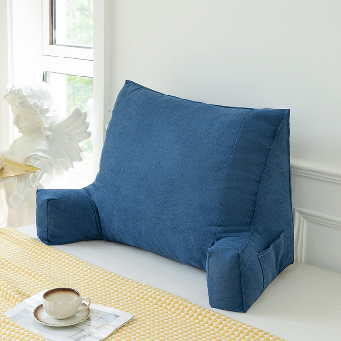 91家纺网 家纺一手货源 找家纺 一兰家纺 2025新款单人床头靠垫护腰靠背靠枕大抱枕抱抱靠 抱抱靠-雀舞蓝