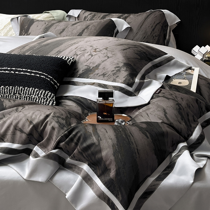 91家纺网 家纺一手货源 找家纺 （总）  2025新品A类100支天丝棉夹棉床盖床笠四件套全棉纯棉床单加厚高端数码印花长绒棉夏季轻奢真丝床上用品