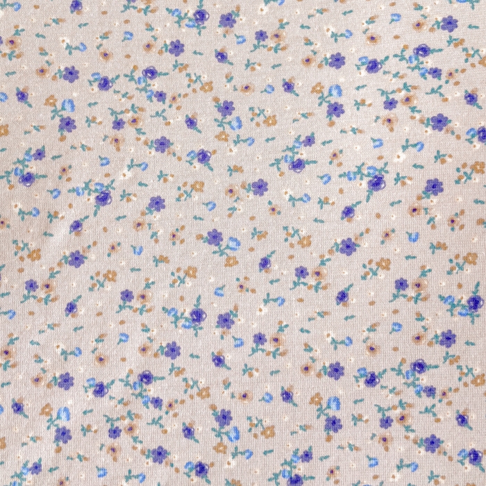 91家纺网 家纺一手货源 找家纺 伊嫚家居 新款日式新品全棉针织棉A类活性印花四件套天竺棉小碎花复古亲肤被罩床笠款套件 紫黛花语