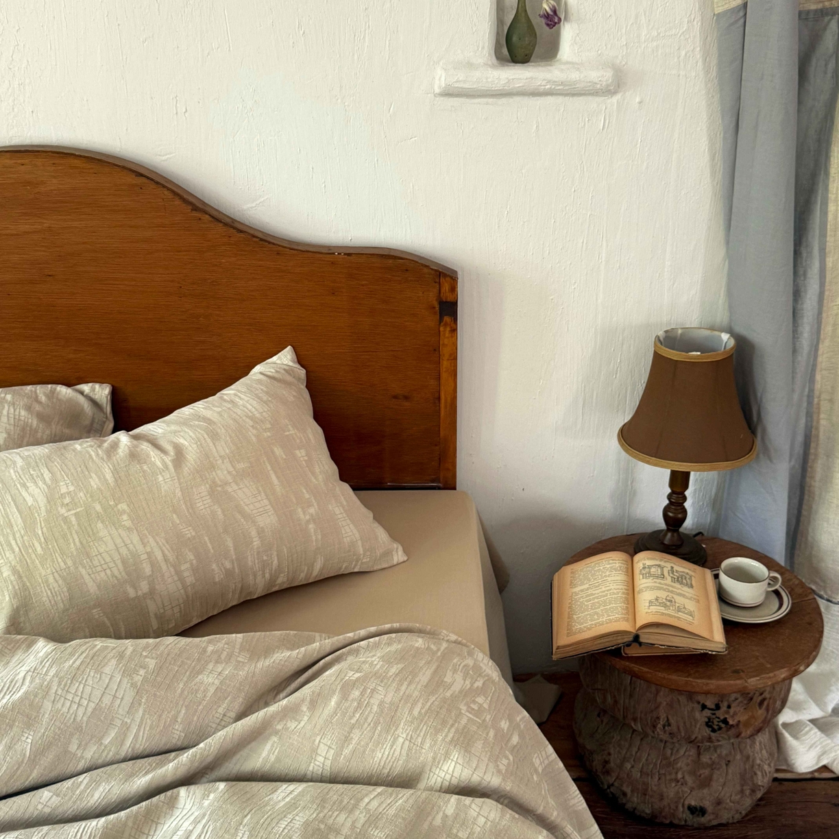 91家纺网 家纺一手货源 找家纺 云上 2025全棉色织大提花床品·侘寂潮汐   潮汐-米