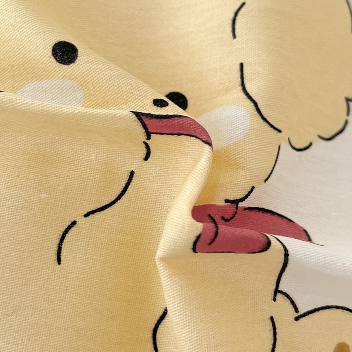 91家纺网 家纺一手货源 找家纺 晨希家居 2025新款全棉卡通活性印花四件套-犬梦物语