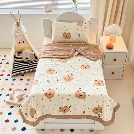 寻米 2025新款13070全棉夏被儿童夏被 小熊软糖