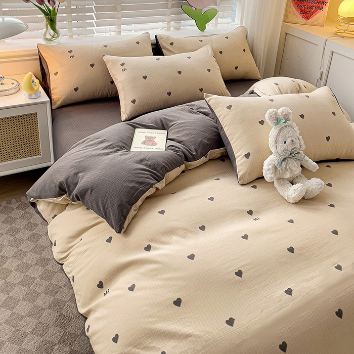 91家纺网 家纺一手货源 找家纺 王朝国际 2025新款直播热款有氧提花有氧双层纱碎花单被套 莫里