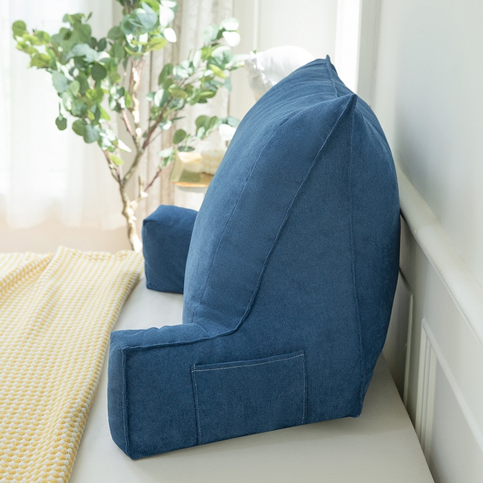 91家纺网 家纺一手货源 找家纺 一兰家纺 2025新款单人床头靠垫护腰靠背靠枕大抱枕抱抱靠 抱抱靠-雀舞蓝