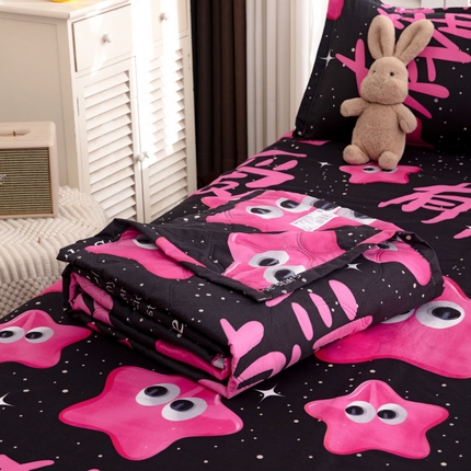 91家纺网 家纺一手货源 找家纺 （总）乐居坊2025新款亲肤舒适印花芦荟棉夏凉被四件套