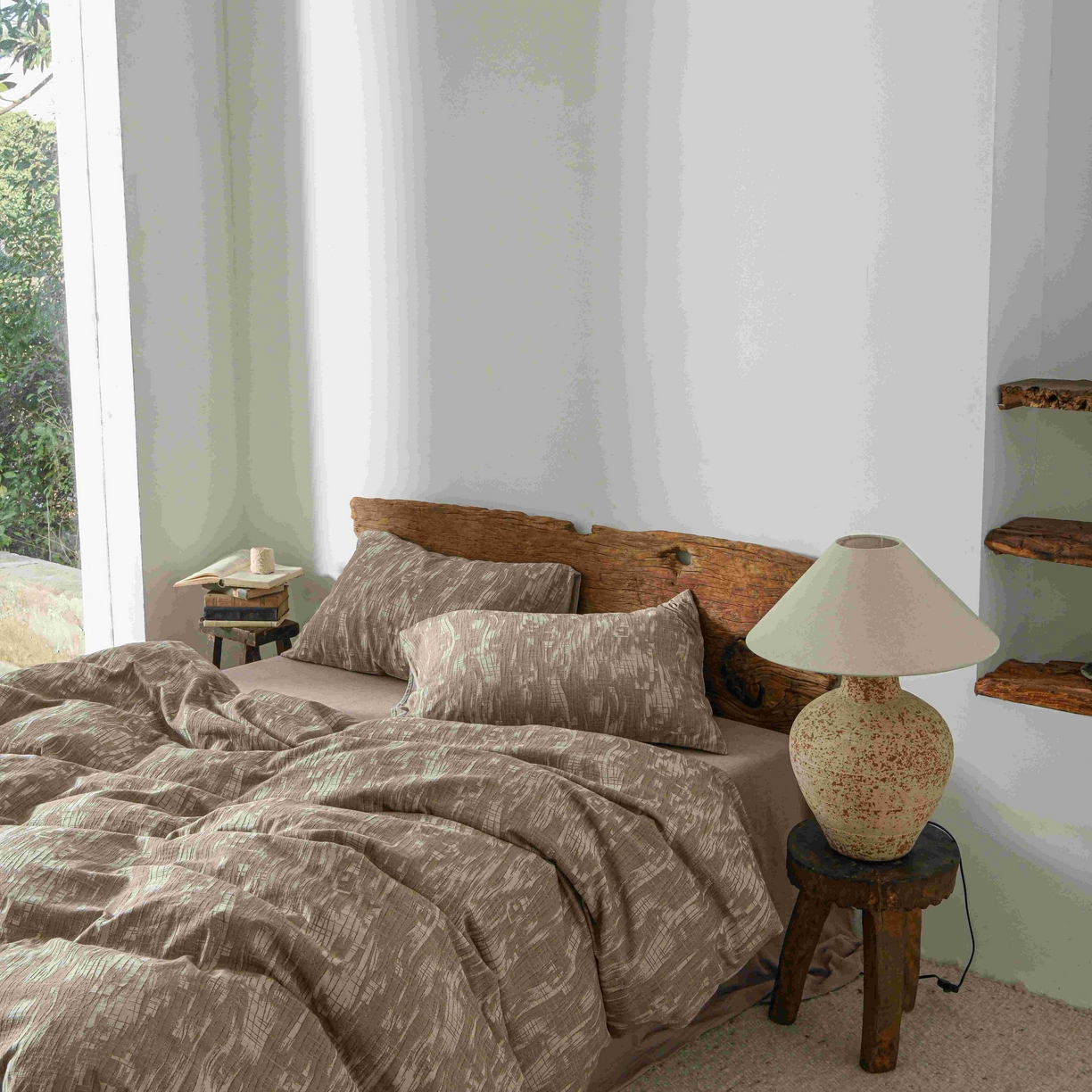 91家纺网 家纺一手货源 找家纺 （总）云上 2025全棉色织大提花床品·侘寂潮汐  